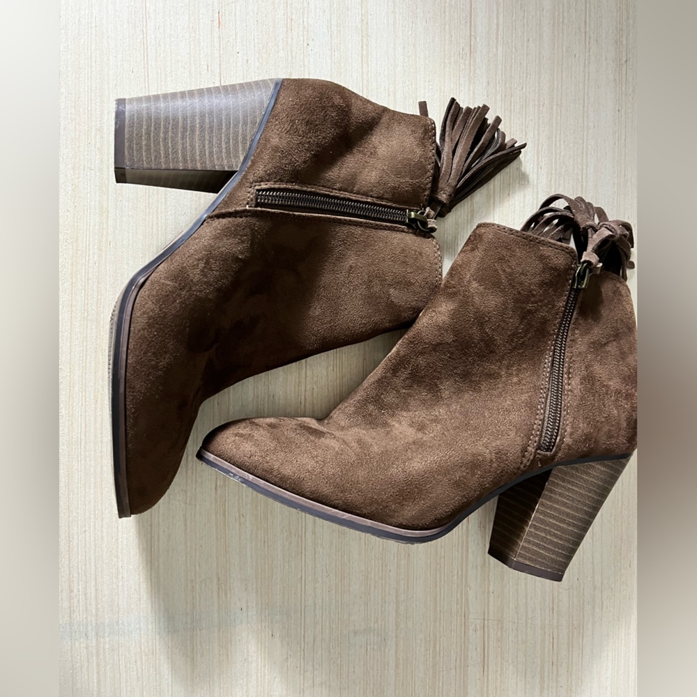 Brown Suede Ankle Boots